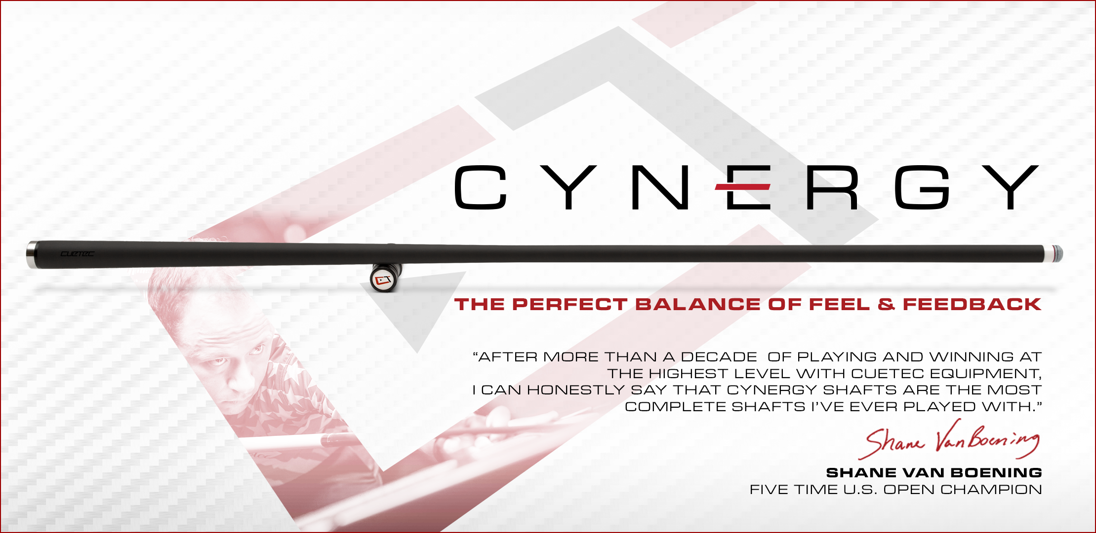 Cynergy 15K Carbon Fiber Composite Shaft | Cuetec Pool Cues