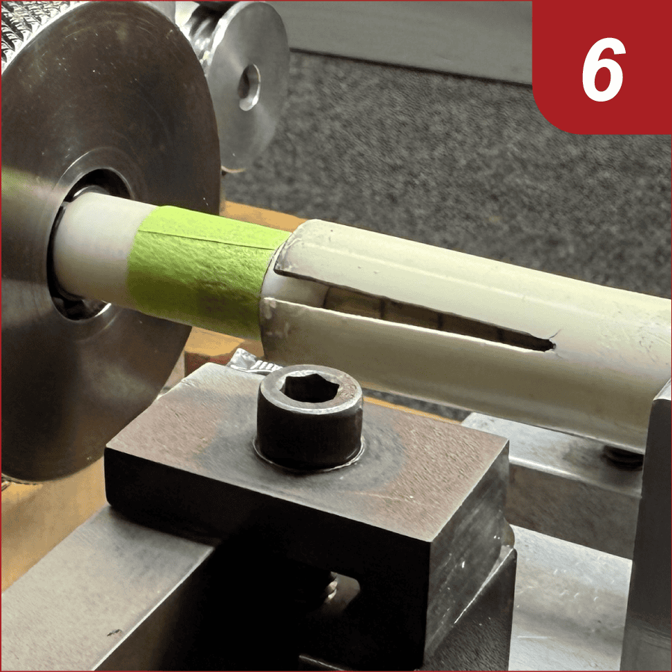Apply glue and attach new tip