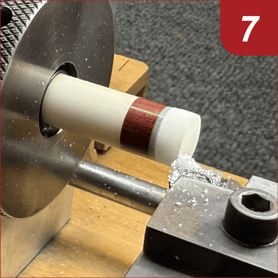 Trim excess tip material